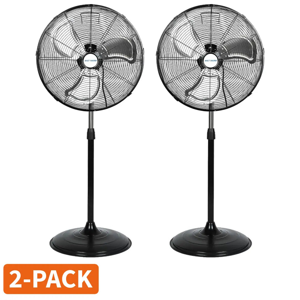 20" High Velocity Pedestal Fan, 5200 CFM 3-Speed Industrial Oscillating Stand Fan with Aluminum Blades, Heavy Duty Standing Shop Fan-Fan-Grease Monkey Garage