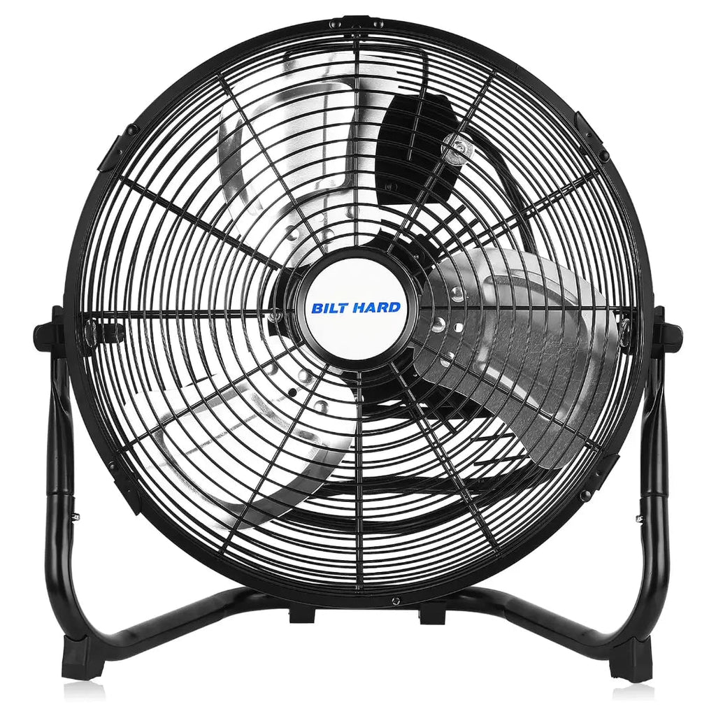 BILT HARD 12" 3-Speed High Velocity Heavy Duty Metal Floor Fan, 1650 CFM, 180-Degree Tilt, Powerful Airflow Fan-Fan-Grease Monkey Garage