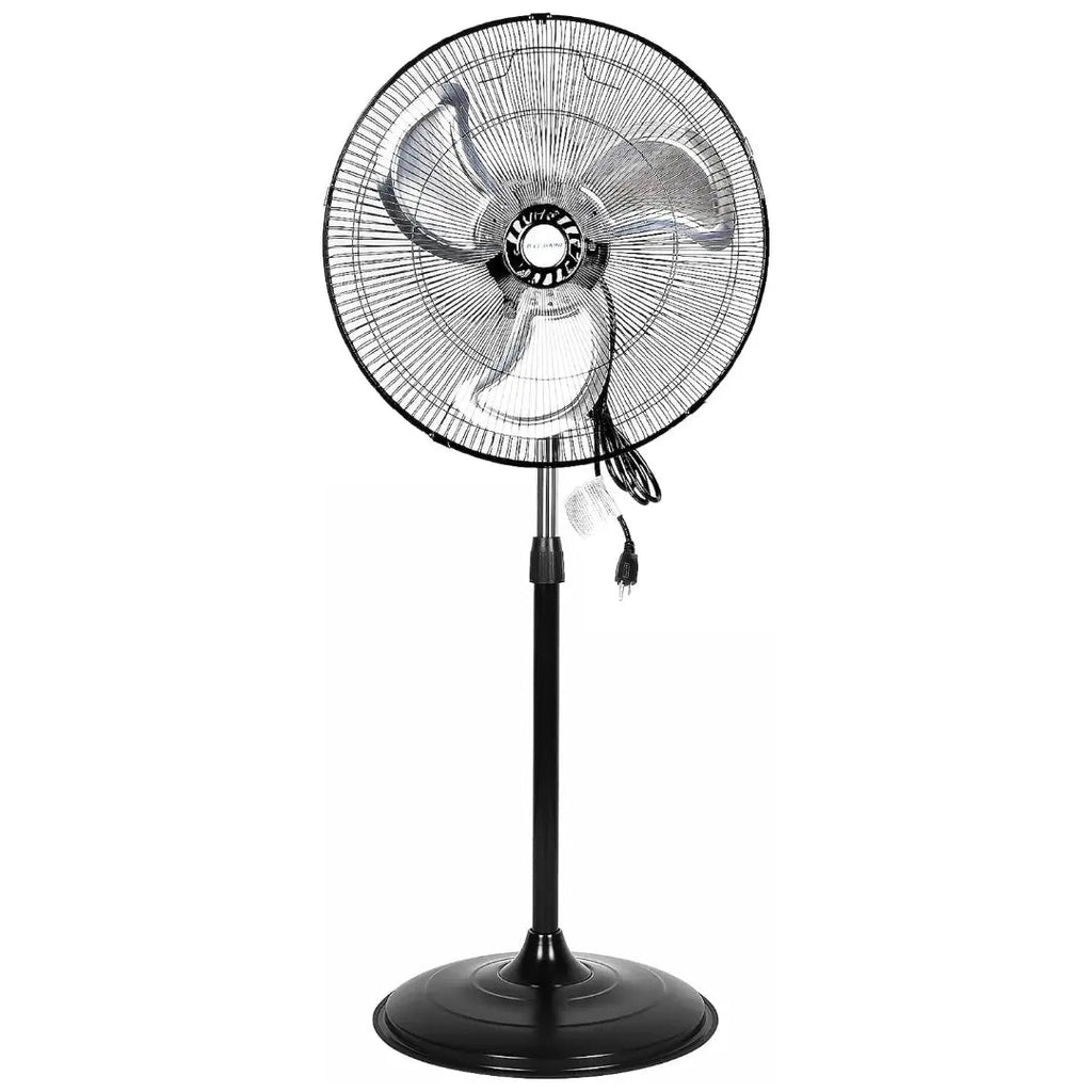 BILT HARD 18" High Velocity Pedestal Oscillating Fan, 3-Speed Industrial Standing Fan with Aluminum Blades, 3850 CFM Heavy Duty Metal Shop Fan-Fan-Grease Monkey Garage