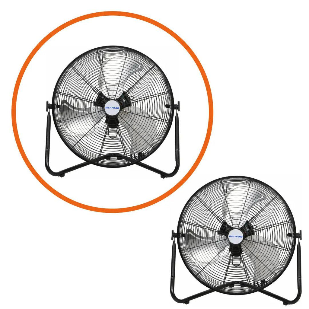 BILT HARD 20" High Velocity Floor Fan, 4600 CFM 3-Speed Industrial Shop Fan with Wall-Mounting System, Heavy Duty Metal Fan for Garage Workshop and Warehouse-Grease Monkey Garage