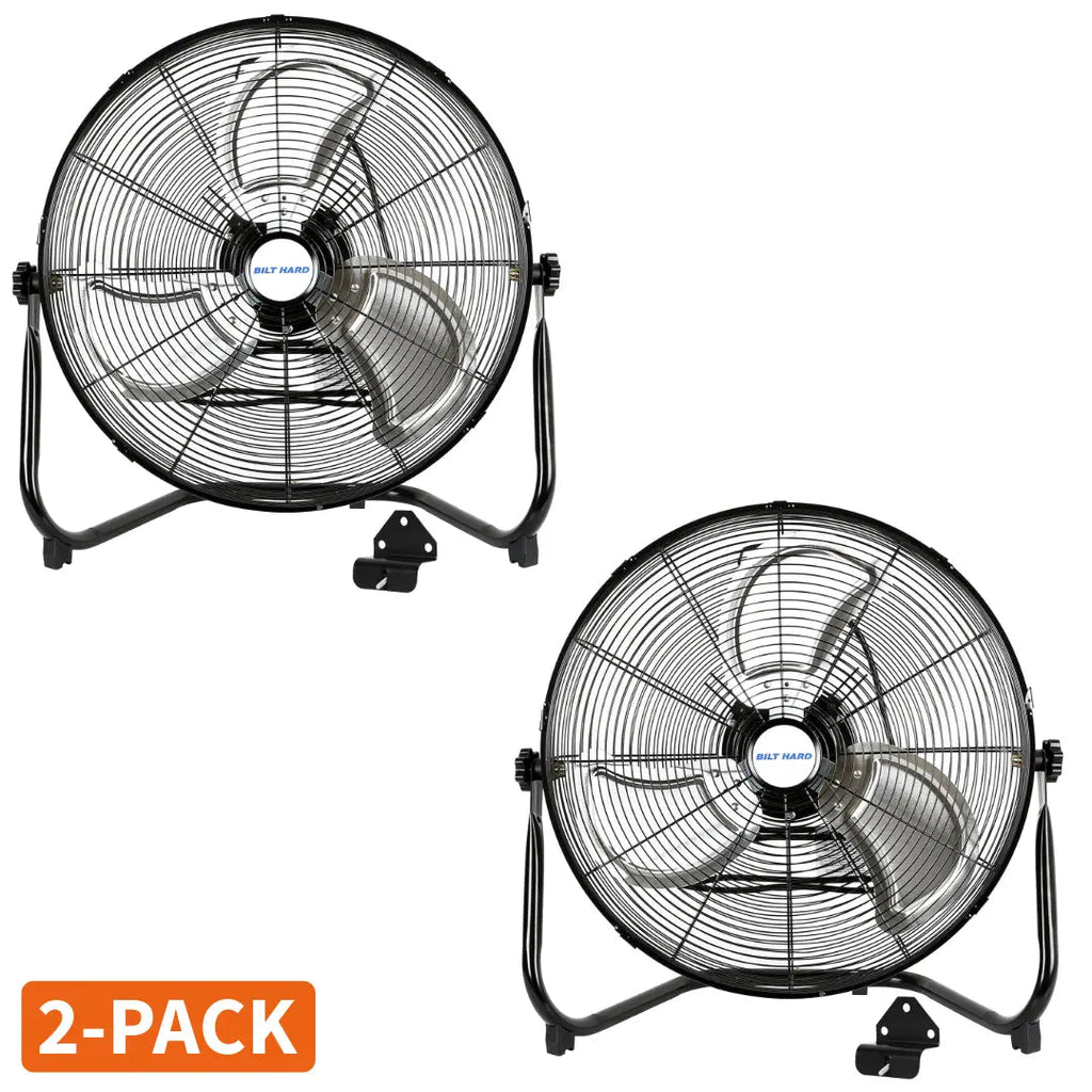 BILT HARD 20" High Velocity Floor Fan, 4650 CFM 3-Speed Heavy Duty Metal Fan with Wall-Mounting System, Industrial Shop Fan-Fan-Grease Monkey Garage