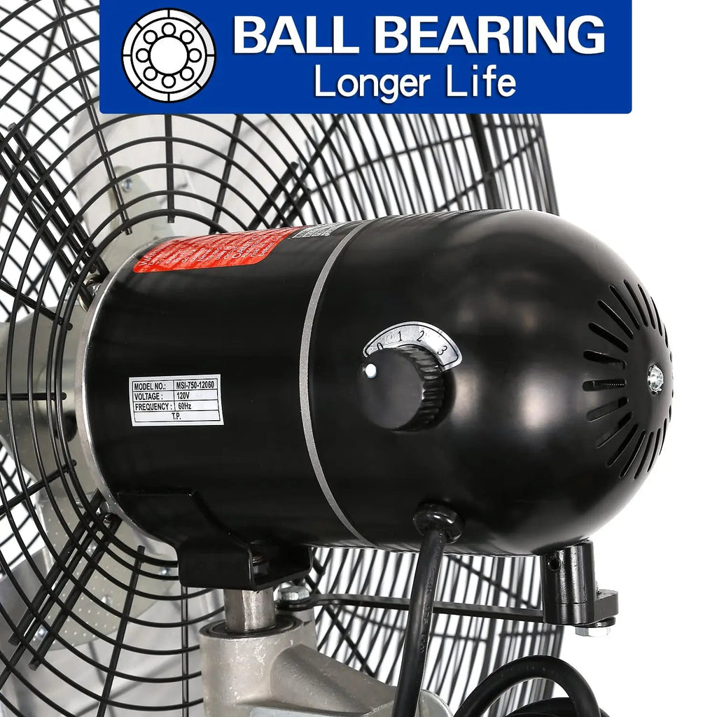 BILT HARD 30" High-Velocity Industrial Pedestal Fan - 3-Speed, Adjustable Height, Aluminum Blades-Fan-Grease Monkey Garage