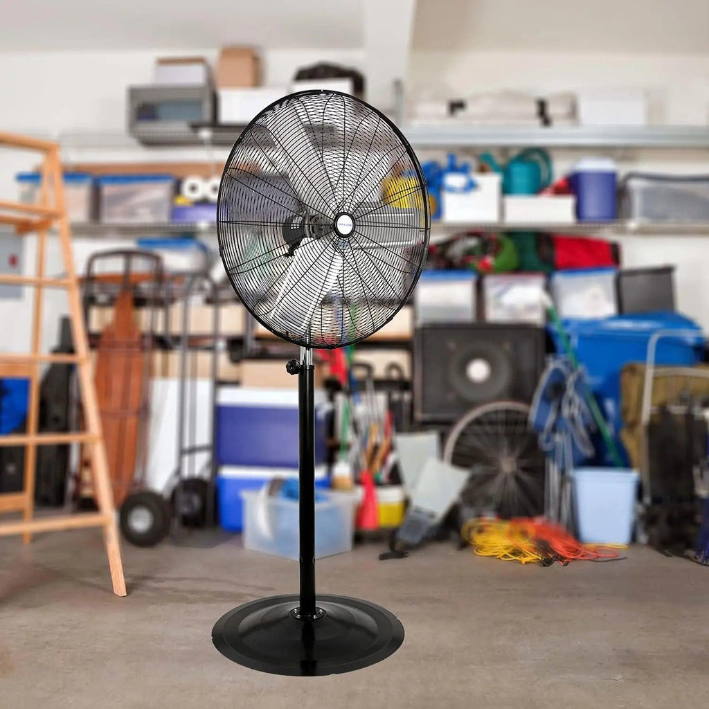 BILT HARD 30" High-Velocity Industrial Pedestal Fan - 3-Speed, Adjustable Height, Aluminum Blades-Fan-Grease Monkey Garage