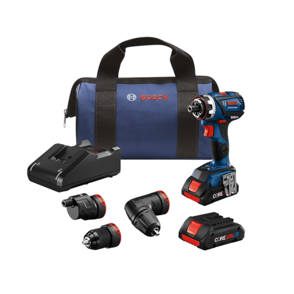 Bosch 1900 RPM Compact Design 5 In 1 Drill Driver with CORE18V 4.0Ah Battery-*Hardware | Tools | Drills | Handheld Power Drills-Grease Monkey Garage