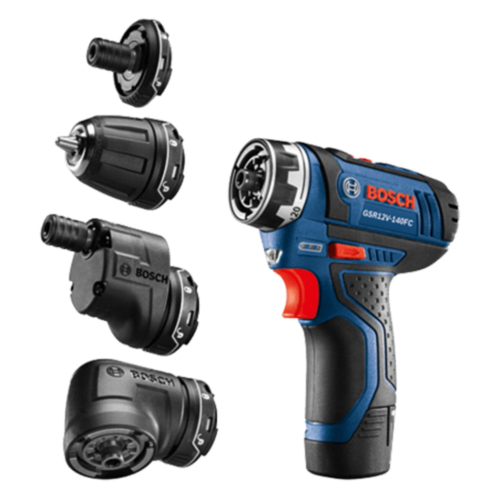 Bosch 5-In-1 Drill/Driver with Flexiclick System and 12 Volt 2.0 Ah Batteries-*Hardware | Tools | Drills | Handheld Power Drills-Grease Monkey Garage