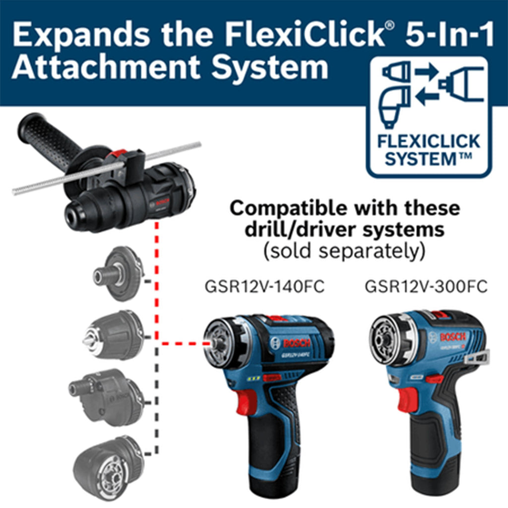 Bosch 5-In-1 Drill/Driver with Flexiclick System and 12 Volt 2.0 Ah Batteries-*Hardware | Tools | Drills | Handheld Power Drills-Grease Monkey Garage