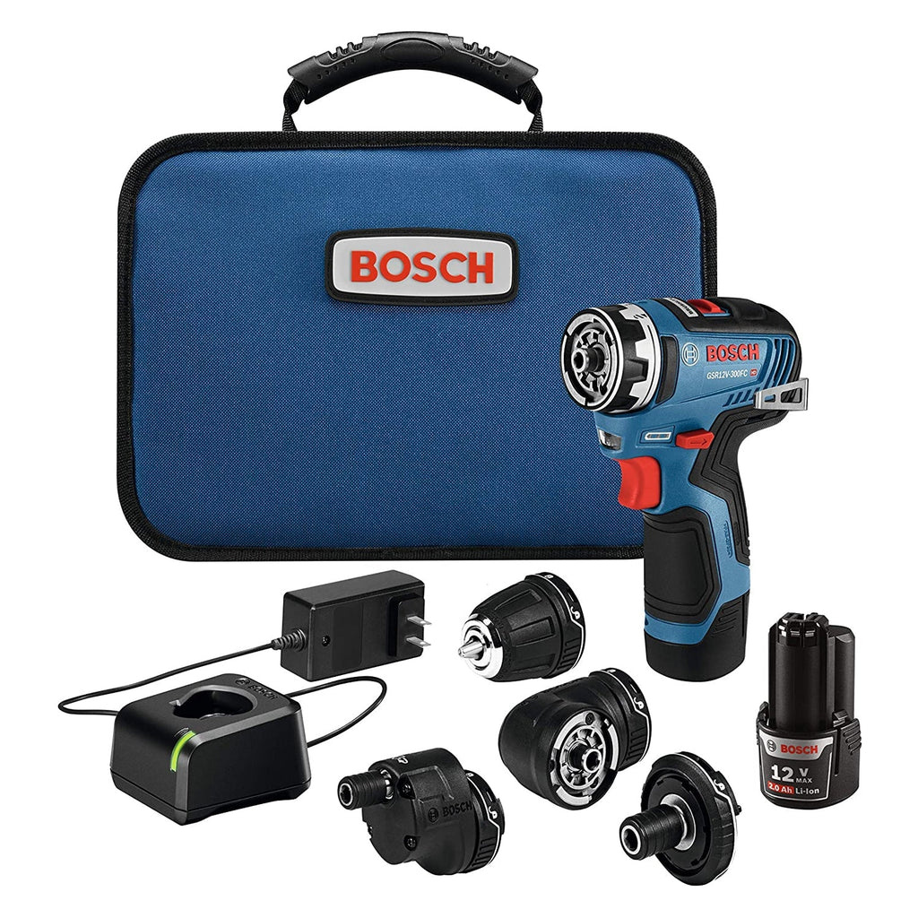 Bosch GSR12V-300FCB22 12V Max EC Brushless Flexiclick 5-In-1 Drill/Driver System-*Hardware | Tools | Drills | Drill Presses-Grease Monkey Garage