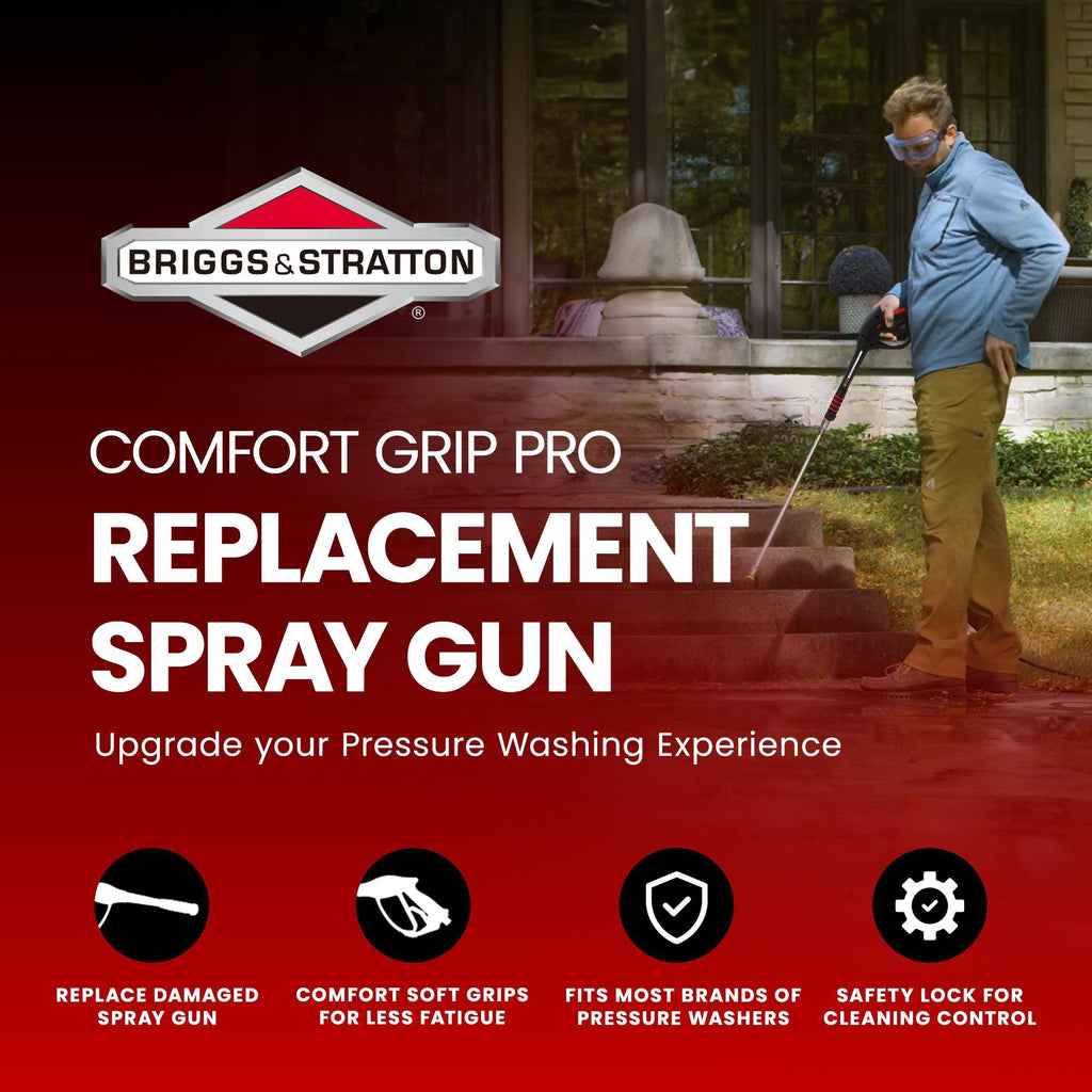 Briggs & Stratton Comfort Grip Pro Replacement Spray Gun for Pressure Washers-Home & Garden | Lawn & Garden | Outdoor Power Equipment Accessories | Pressure Washer Accessories-Grease Monkey Garage