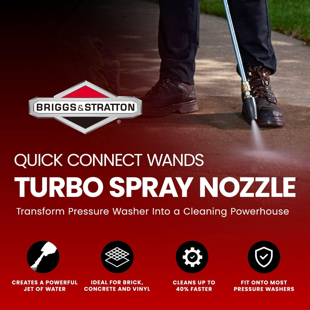 Briggs & Stratton Quick Connect 3000 PSI Turbo Spray Nozzle for Pressure Washers-*Home&Garden | Lawn & Garden | Outdoor Power Equipment Accessories | Pressure Washer Accessories-Grease Monkey Garage