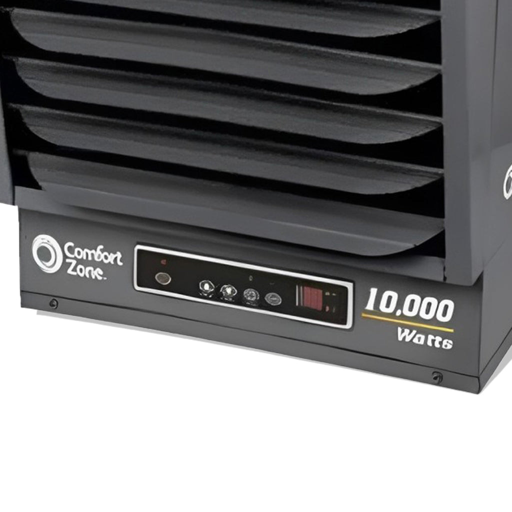 Comfort Zone 10,000W Fan Forced Ceiling Mount Industrial Heater, Charcoal Gray-*Home&Garden | Household Appliances | Climate Control Appliances | Space Heaters-Grease Monkey Garage
