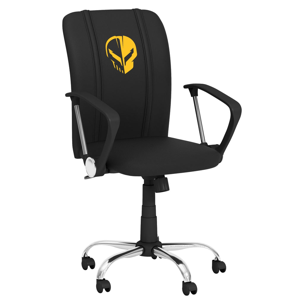 Curve Task Chair with Corvette Jake Symbol Yellow Logo-General Motors-Grease Monkey Garage