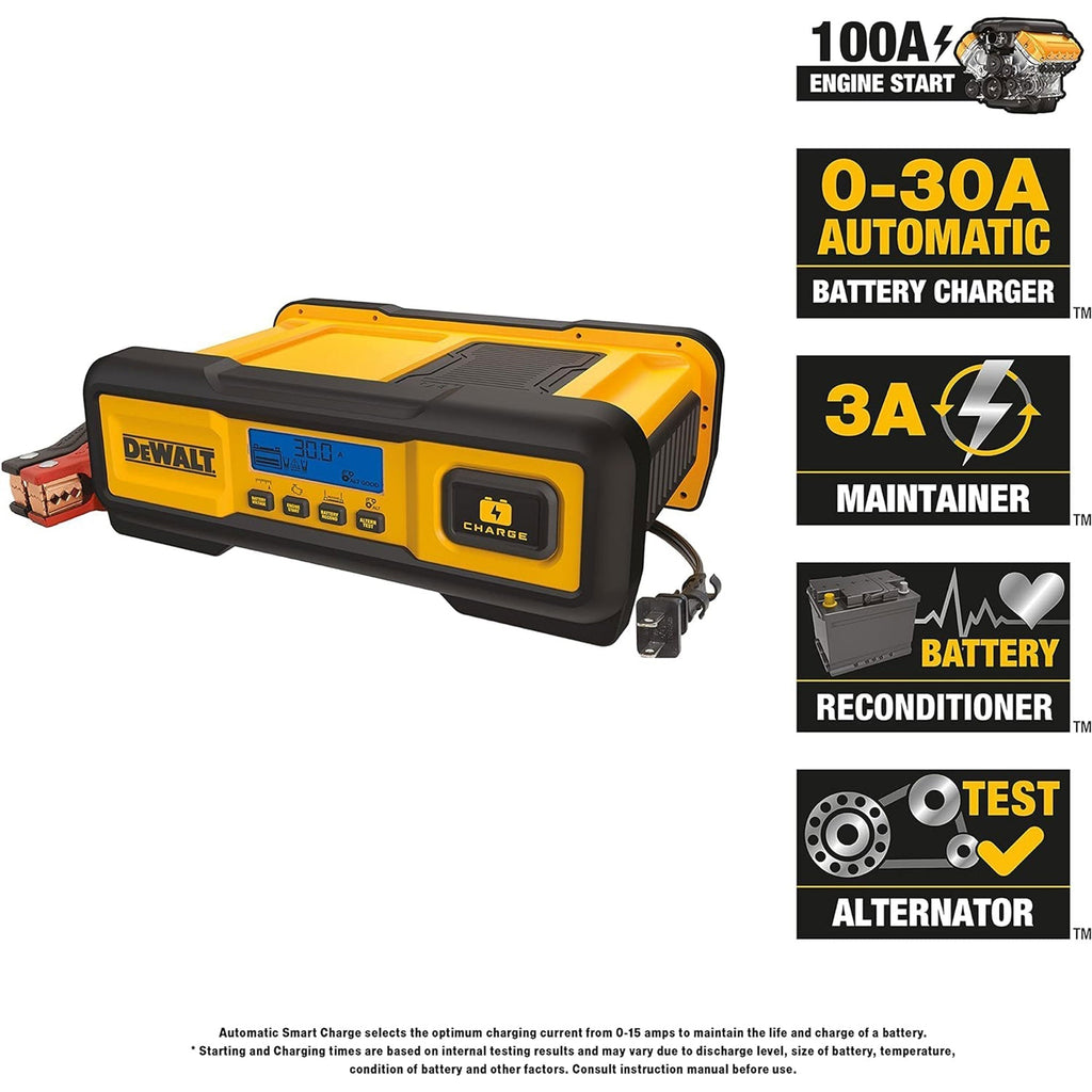 DEWALT Automotive or Marine Battery Charger, Maintainer with LCD Screen, 30 Amps-*Vehicles&Parts | Vehicle Parts & Accessories | Vehicle Maintenance, Care & Decor | Vehicle Repair & Specialty Tools | Vehicle Battery Chargers-Grease Monkey Garage