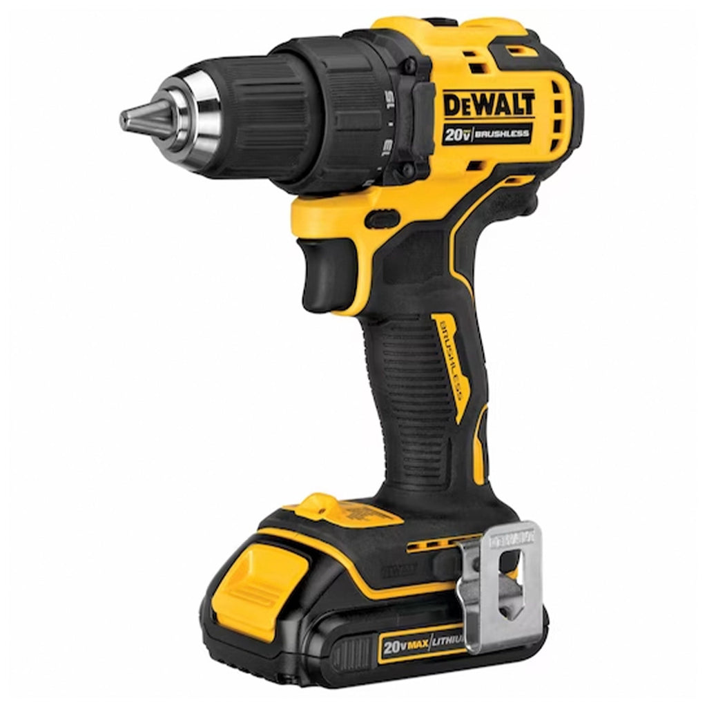 DeWalt ATOMIC 20 Volt 0.5 Inch Brushless Motor Drill Driver Kit Hand Tool Set-*Hardware | Tools | Drills | Handheld Power Drills-Grease Monkey Garage