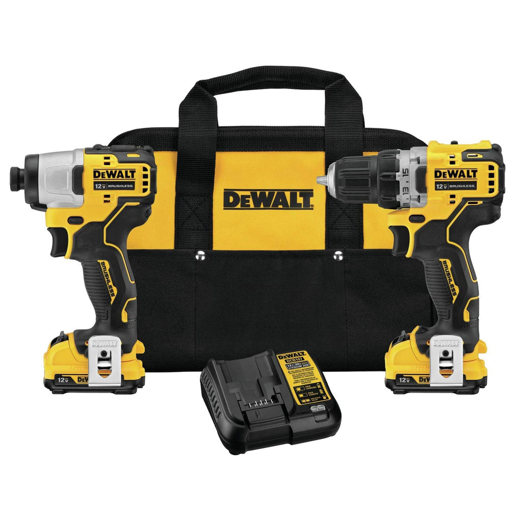 DeWalt XTREME 12V MAX Brushless Motor Drill & Impact Driver Combo Hand Tool Set-*Hardware | Tools | Drills | Handheld Power Drills-Grease Monkey Garage