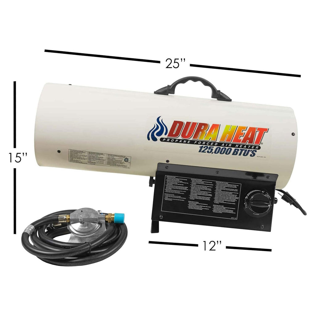 Dura Heat Portable LP Gas Forced Outdoor Air Heater, 3,200 Square Feet Coverage-*Home&Garden | Household Appliances | Climate Control Appliances | Space Heaters-Grease Monkey Garage