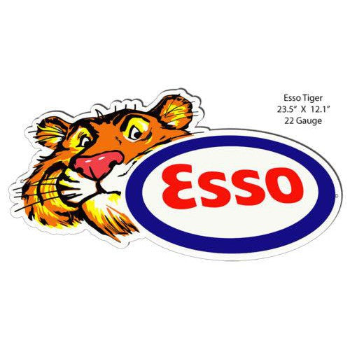 Esso Tiger Laser Cut Metal Sign-Metal Signs-Grease Monkey Garage