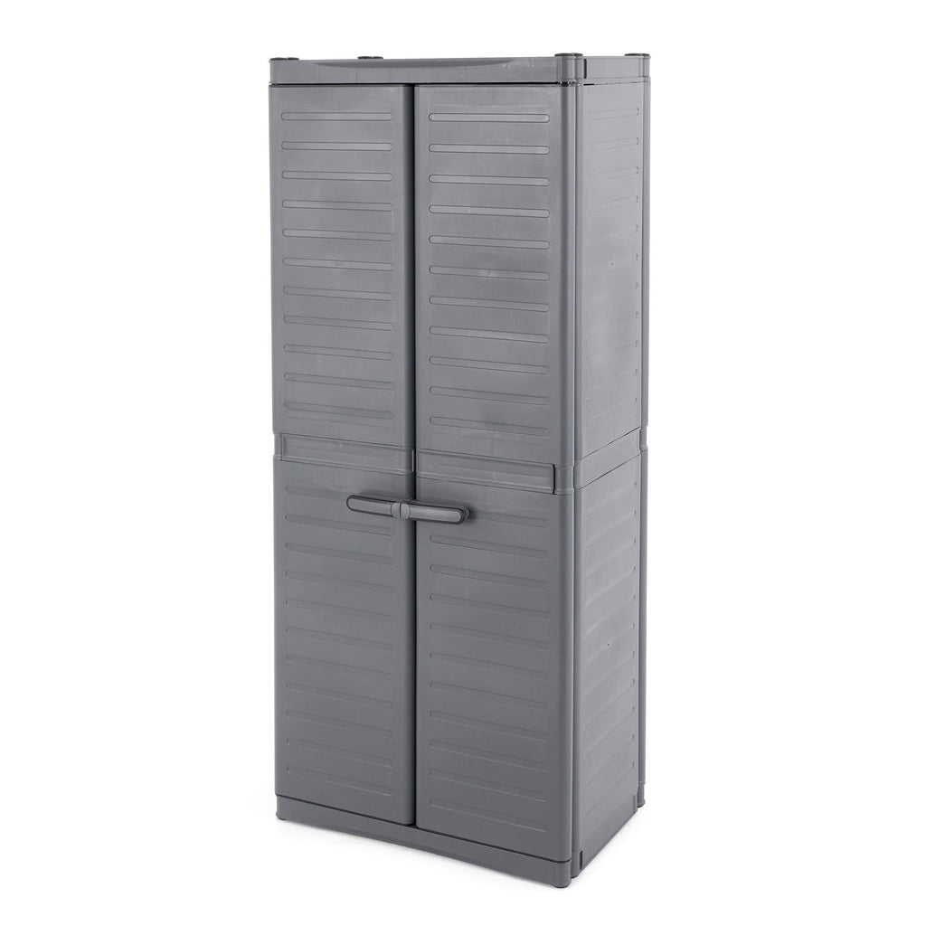 Gracious Living MaxIt Premium 2-Door Utility Cabinet w/ Adjustable Metal Shelves-*Furniture | Outdoor Furniture | Outdoor Storage Boxes-Grease Monkey Garage