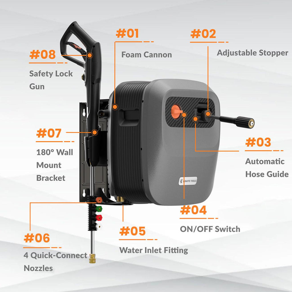 Grandfalls Retractable Pressure Washer G20-Retractable Pressure Washer-Grease Monkey Garage