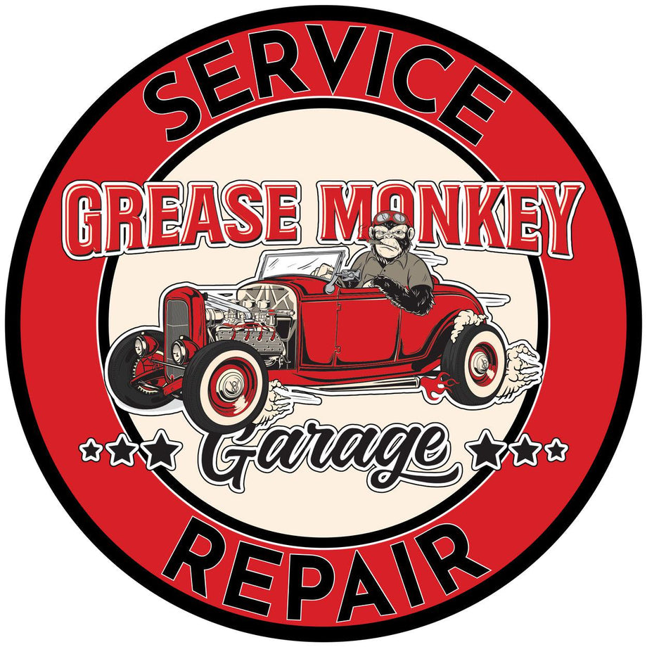 Grease Monkey Xl Metal Sign 24 x on sale 36 Inches