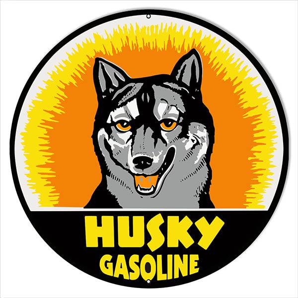 Husky Gasoline Metal Sign-Metal Signs-Grease Monkey Garage