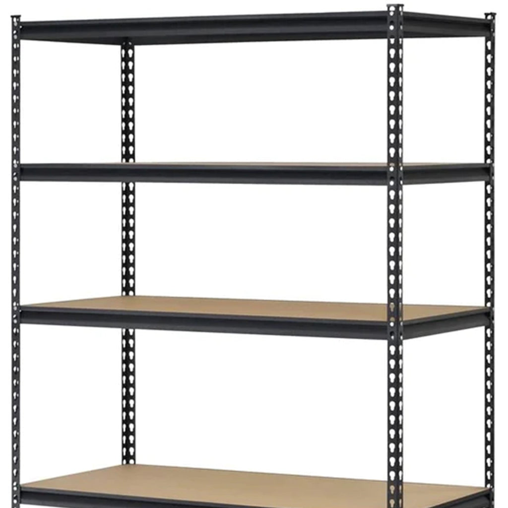 Juggernaut Storage 18" x 72" 5 Shelf Steel Utility Shelving Storage Unit, Black-Business & Industrial | Industrial Storage | Industrial Shelving-Grease Monkey Garage