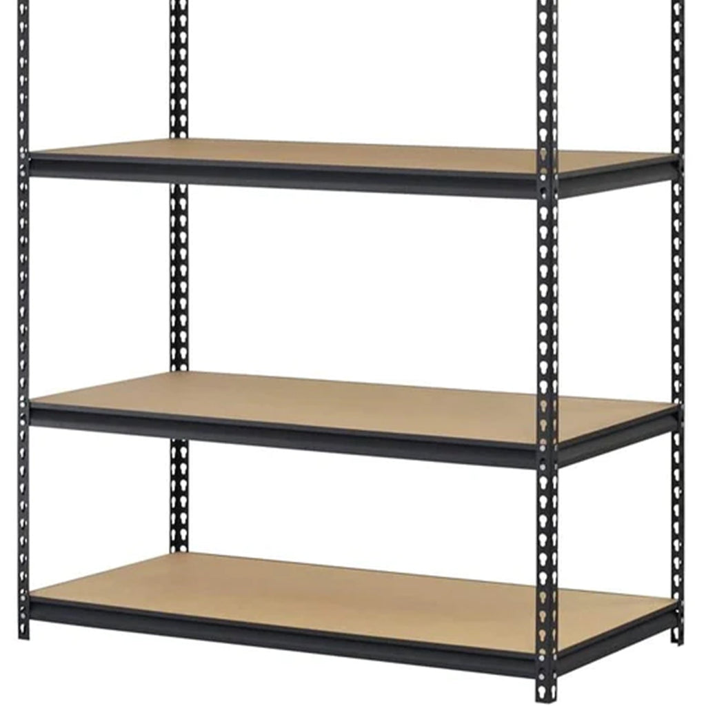 Juggernaut Storage 18" x 72" 5 Shelf Steel Utility Shelving Storage Unit, Black-Business & Industrial | Industrial Storage | Industrial Shelving-Grease Monkey Garage