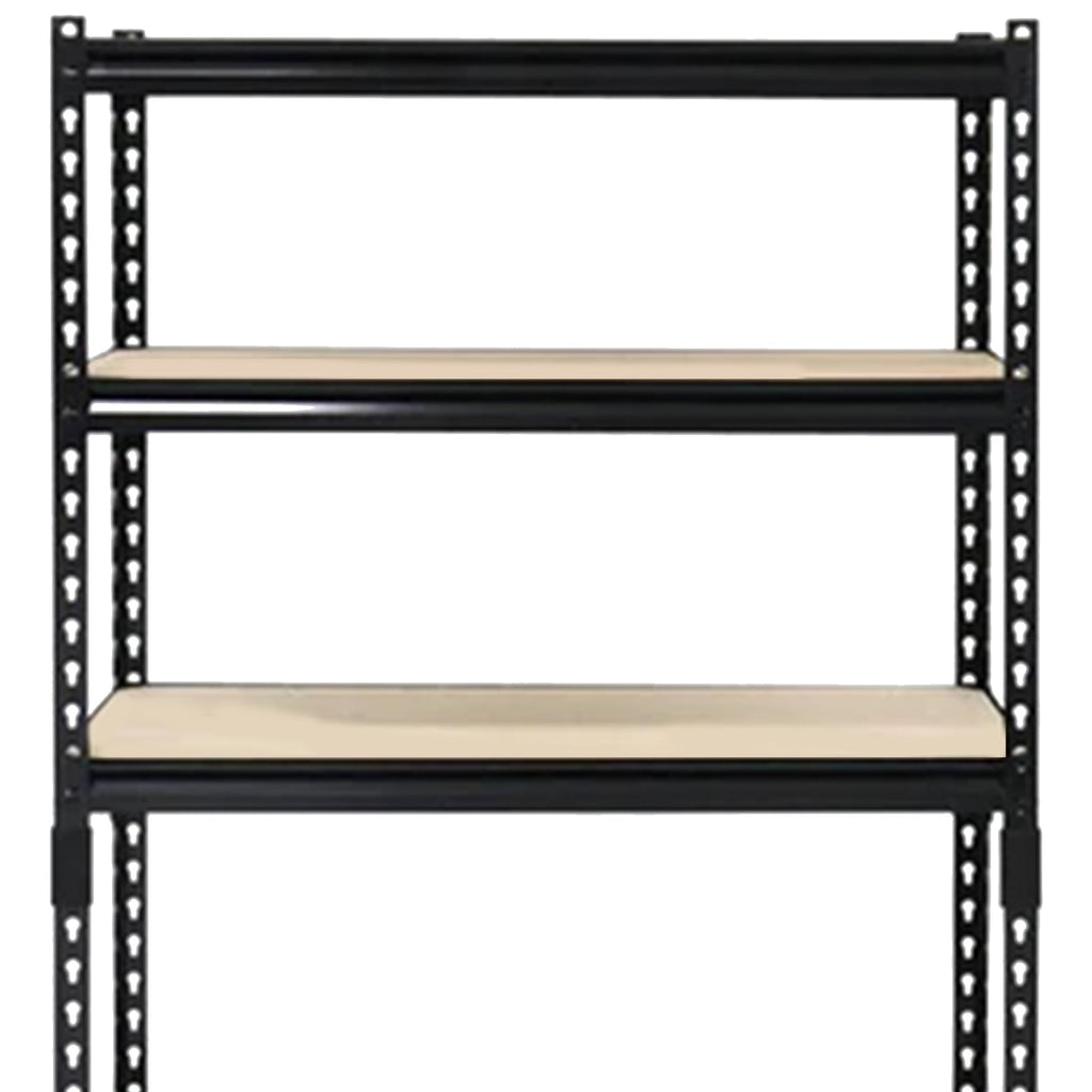 Juggernaut Storage 24" x 72" 5 Shelf Steel Utility Shelving Storage Unit, Black-Business & Industrial | Industrial Storage | Industrial Shelving-Grease Monkey Garage