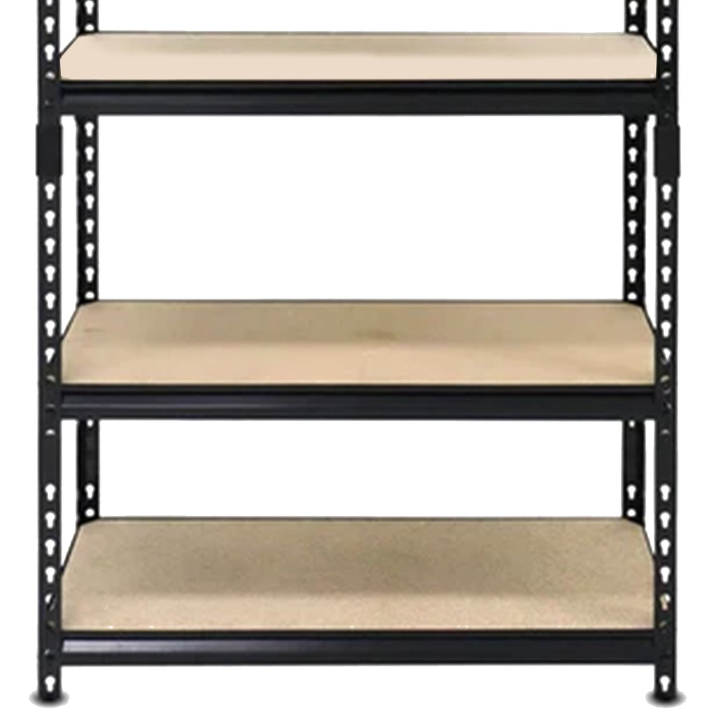 Juggernaut Storage 24" x 72" 5 Shelf Steel Utility Shelving Storage Unit, Black-Business & Industrial | Industrial Storage | Industrial Shelving-Grease Monkey Garage