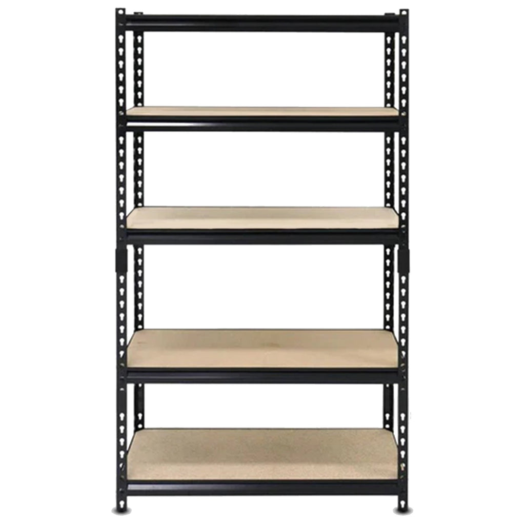 Juggernaut Storage 24" x 72" 5 Shelf Steel Utility Shelving Storage Unit, Black-Business & Industrial | Industrial Storage | Industrial Shelving-Grease Monkey Garage