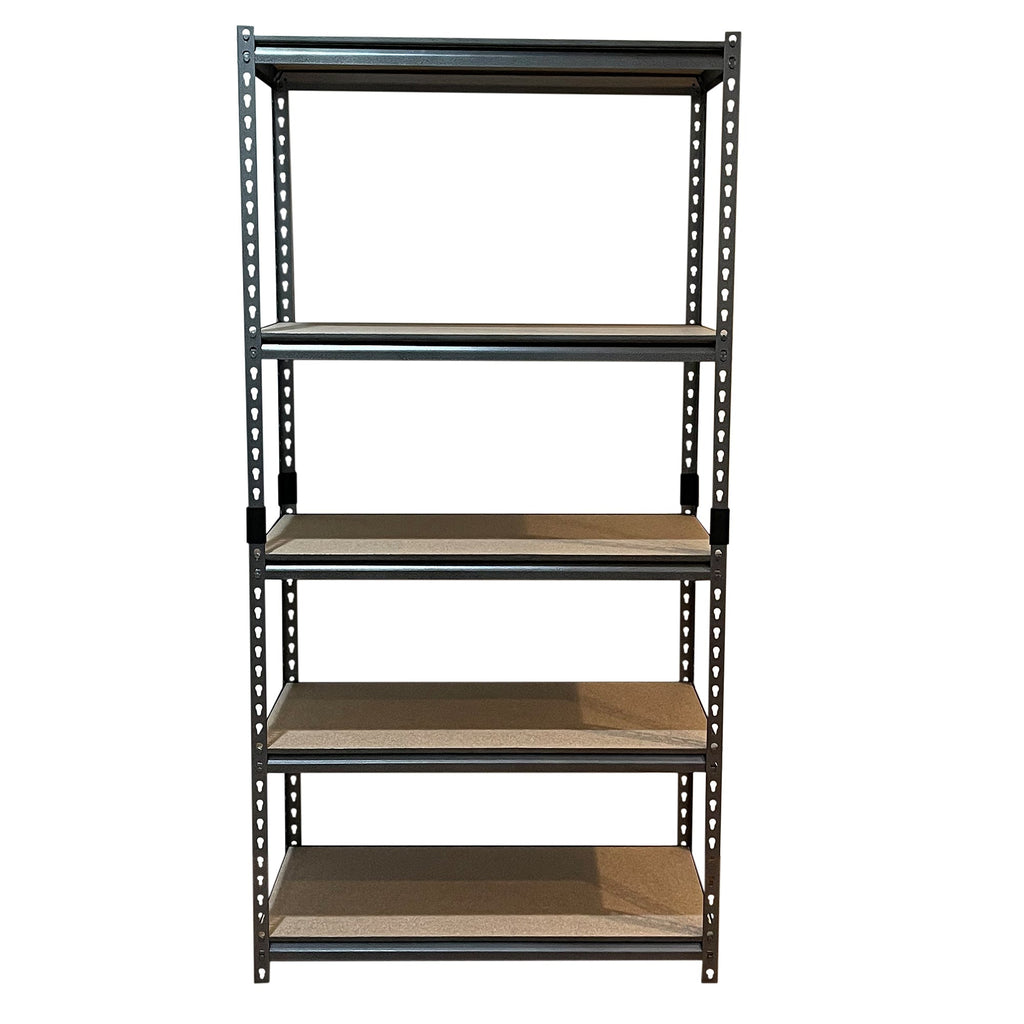 Juggernaut Storage 36" x 72" 5 Shelf Steel Utility Shelving Storage Unit, Black-*Furniture | Shelving | Bookcases & Standing Shelves-Grease Monkey Garage