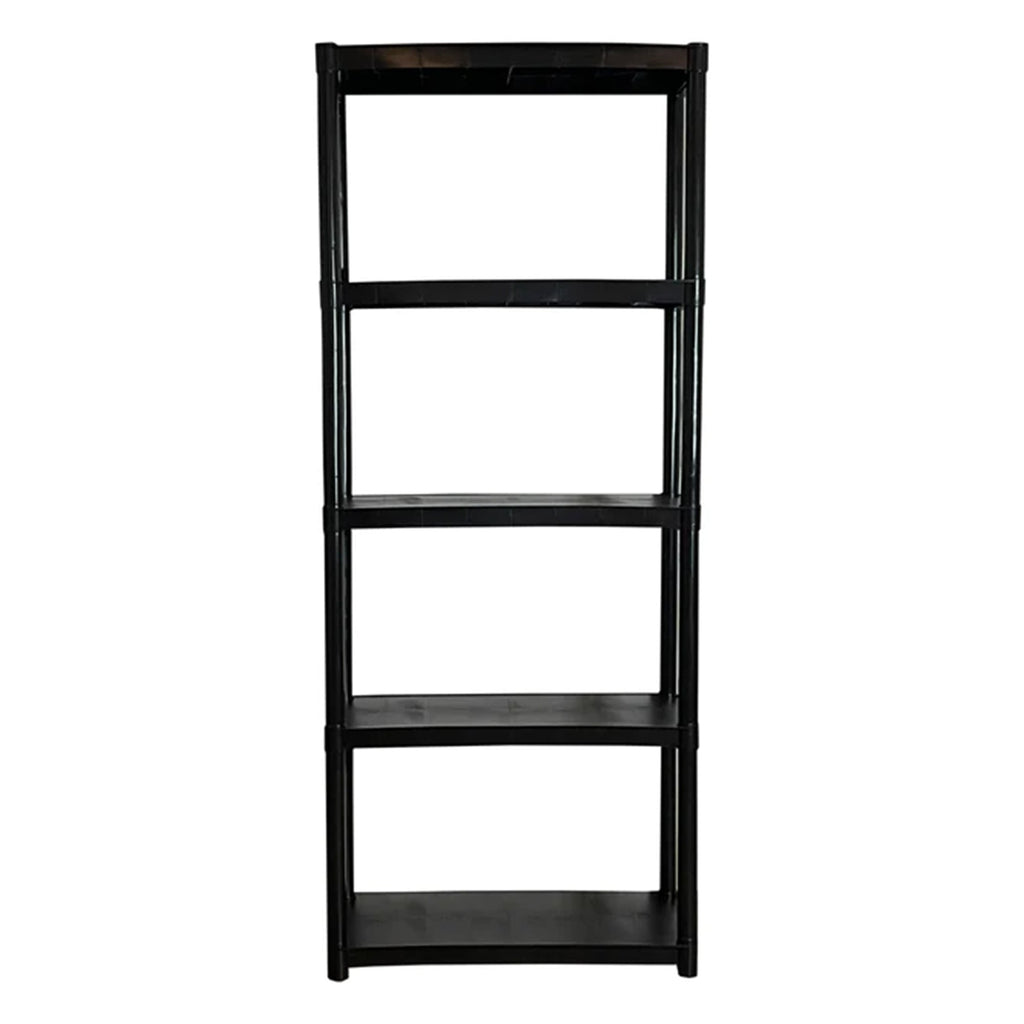 Juggernaut Storage 70" Plastic 5 Tier Garage/Shed Utility Shelving Rack, Black-*Business&Industrial | Industrial Storage | Industrial Shelving-Grease Monkey Garage