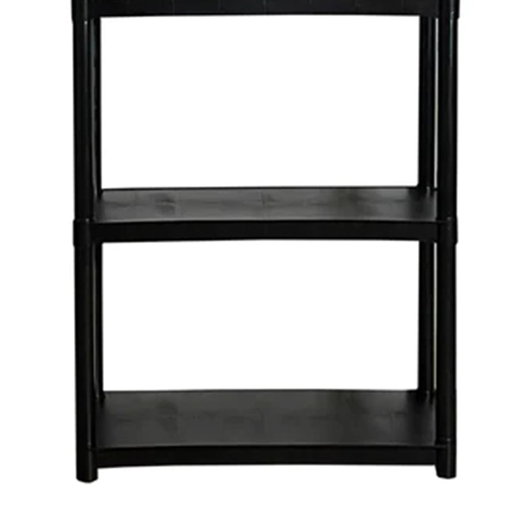 Juggernaut Storage 70" Plastic 5 Tier Garage/Shed Utility Shelving Rack, Black-*Business&Industrial | Industrial Storage | Industrial Shelving-Grease Monkey Garage