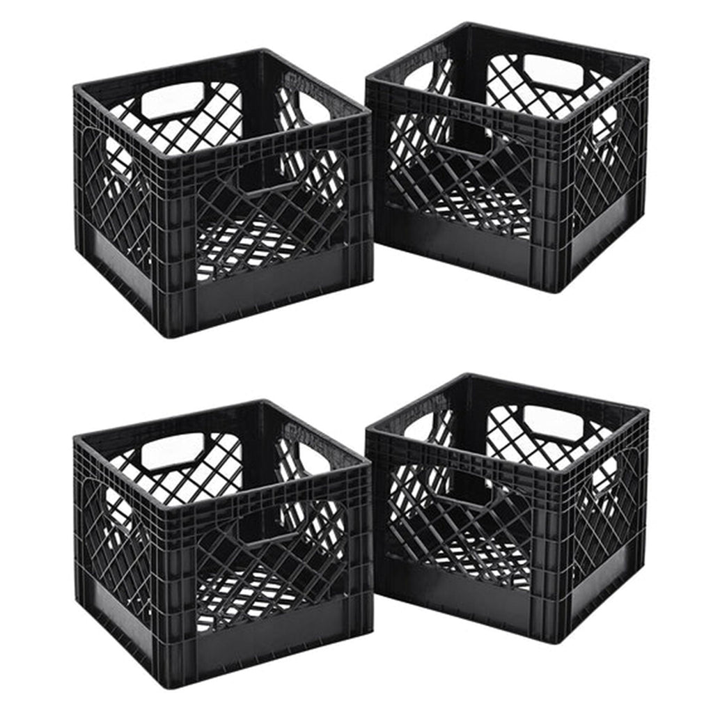 Juggernaut Storage Crate for Office Storage & Classroom Organization, 4-Pack-Home & Garden | Household Supplies | Storage & Organization | Household Storage Containers-Grease Monkey Garage