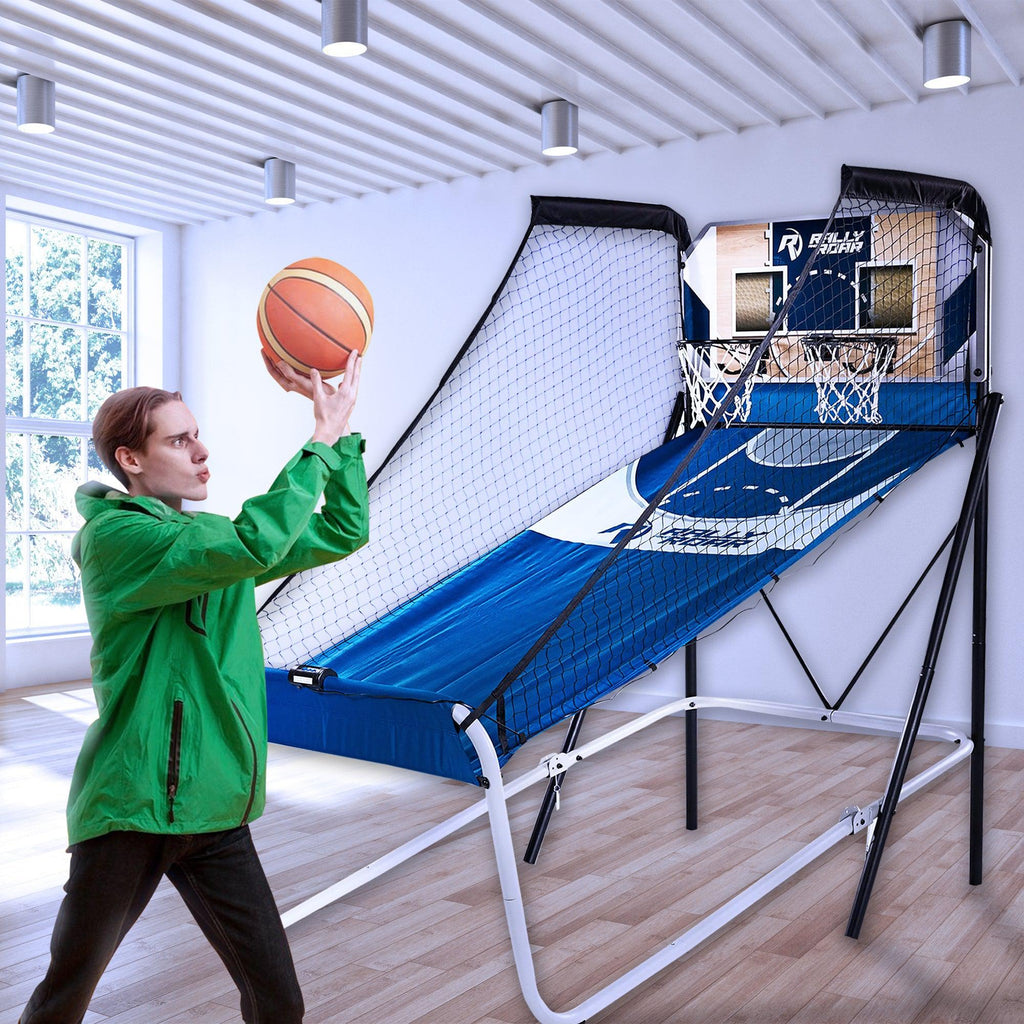 Lancaster Gaming Company Rally and Roar Premium Home Dual Shot Basketball Game-*SportingGoods | Athletics | Basketball | Basketball Training Aids-Grease Monkey Garage