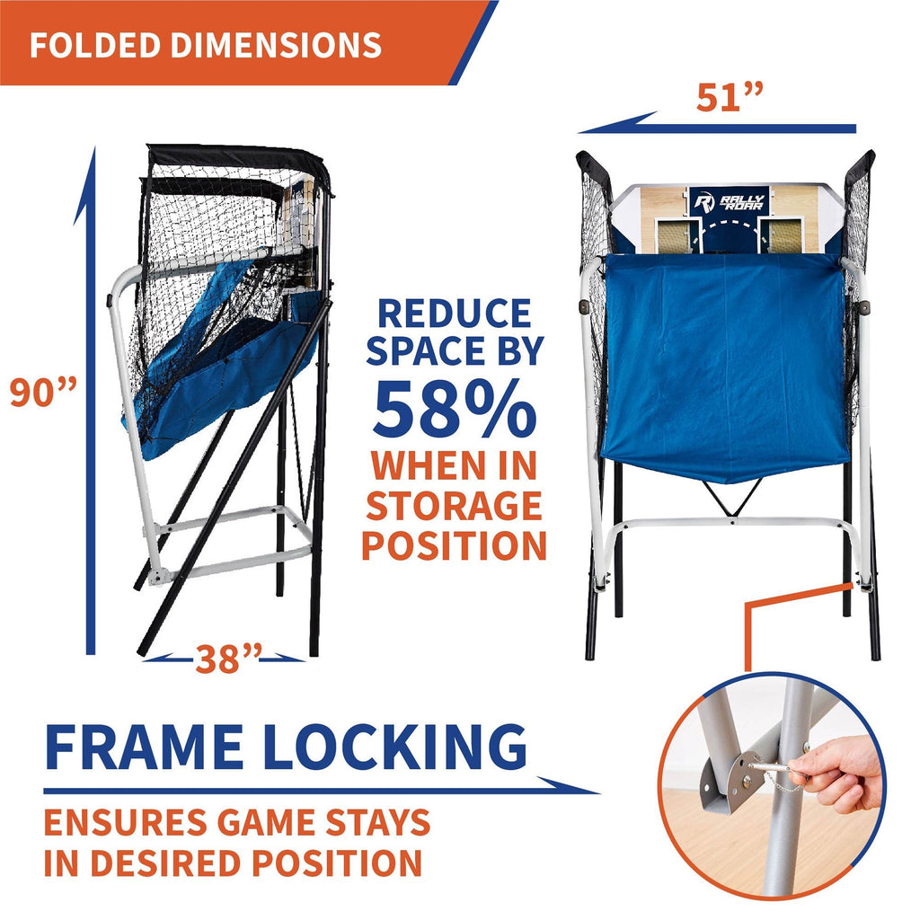 Lancaster Gaming Company Rally and Roar Premium Home Dual Shot Basketball Game-*SportingGoods | Athletics | Basketball | Basketball Training Aids-Grease Monkey Garage