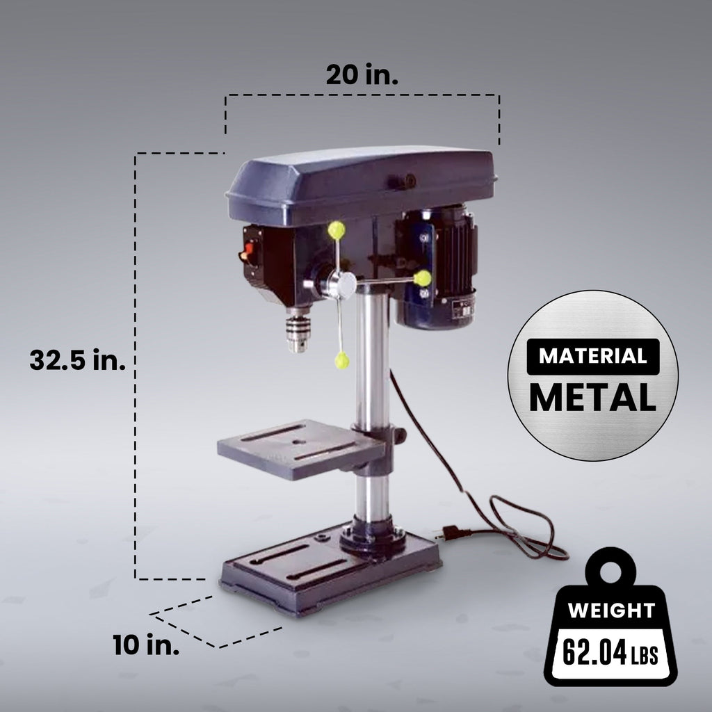 Master Mechanic 10-Inch Bench Mount Drill Press w/5 Speed 5/8 Horse Power Motor-*Hardware | Tools | Drills | Drill Presses-Grease Monkey Garage