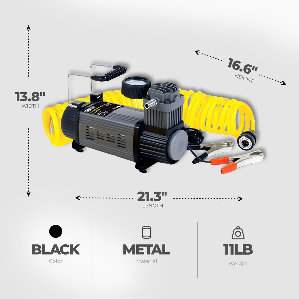 Master Mechanic 12 Volt Portable Tire Inflator with 120 Maximum PSI and Bag-*Hardware | Tools | Compressors-Grease Monkey Garage