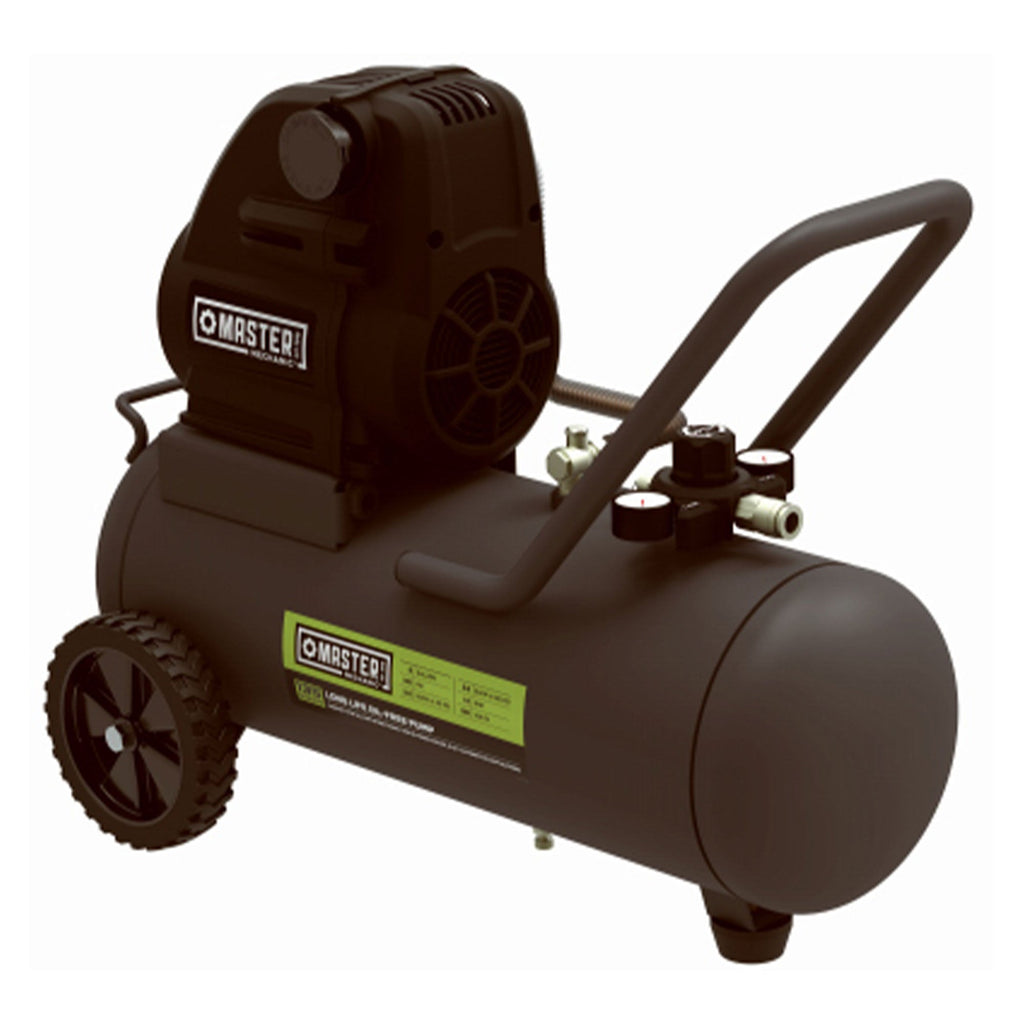 Master Mechanic 8 Gallon Portable Oil Free Air Compressor with Enclosed Motor-Hardware | Tools | Compressors-Grease Monkey Garage