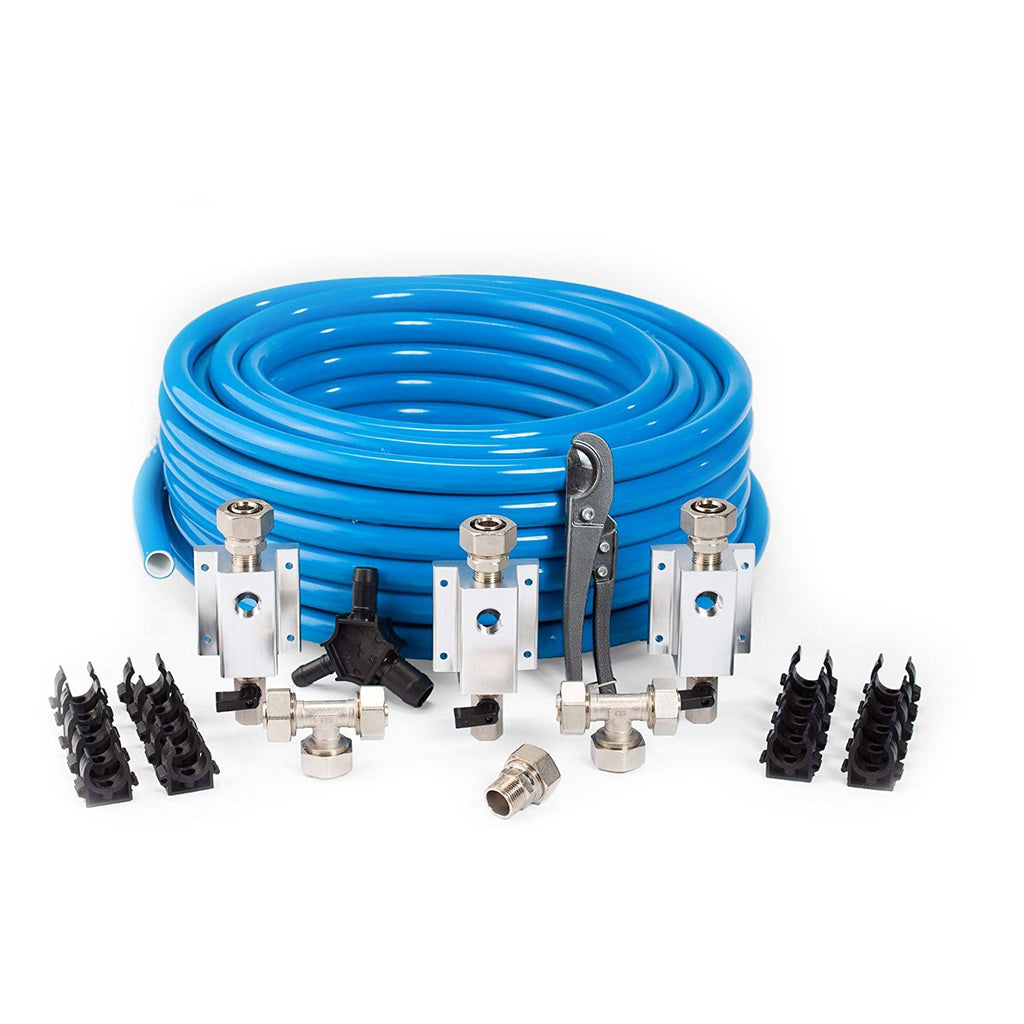 MaxLine 300 Foot 0.75 Inch Semi-Flexible Compressed Air Tubing Master Kit, Blue-*Hardware | Tools | Compressors-Grease Monkey Garage