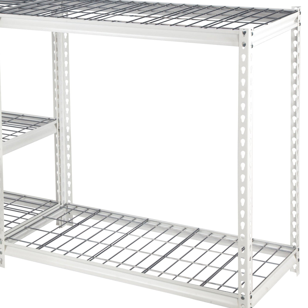 Pachira 30"W x 60"H 4 Shelf Steel Shelving for Home and Office Organizing, White-Business & Industrial | Industrial Storage | Industrial Shelving-Grease Monkey Garage