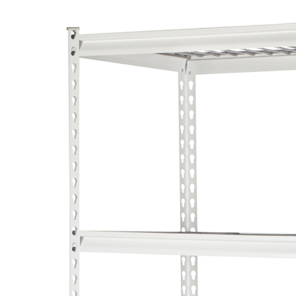 Pachira 36"W x 60"H 4 Shelf Steel Shelving for Home and Office Organizing, White-*Business&Industrial | Industrial Storage | Industrial Shelving-Grease Monkey Garage