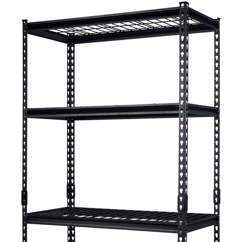 Pachira 36"W x 72"H 5 Shelf Steel Shelving for Home and Office Organizing, Black-*Furniture | Shelving | Bookcases & Standing Shelves-Grease Monkey Garage