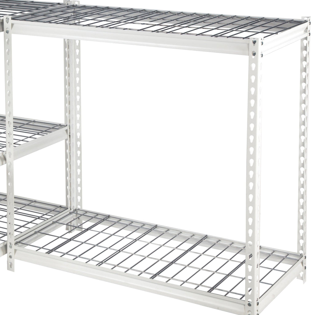 Pachira 48"W x 72"H 5 Shelf Steel Shelving for Home and Office Organizing, White-Business & Industrial | Industrial Storage | Industrial Shelving-Grease Monkey Garage