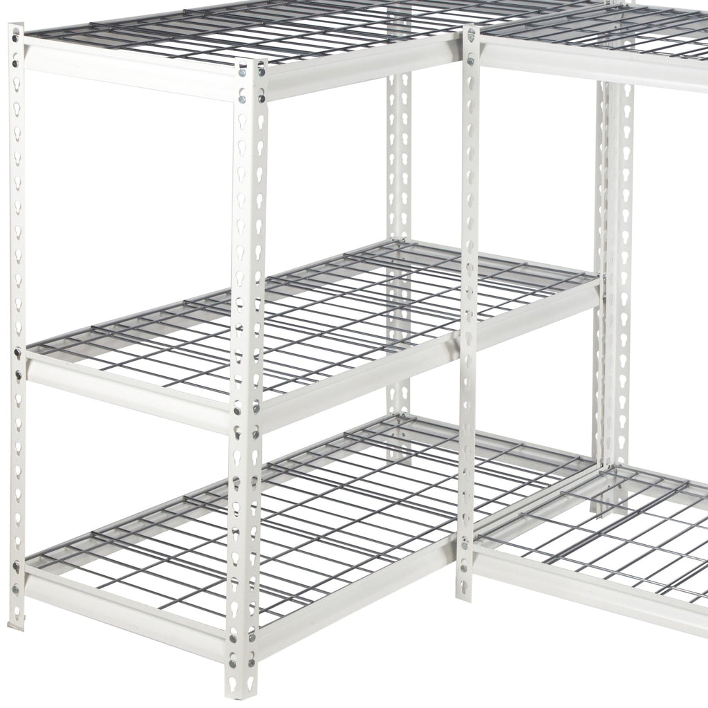 Pachira 60"W x 72"H 5 Shelf Steel Shelving for Home and Office Organizing, White-*Furniture | Shelving | Bookcases & Standing Shelves-Grease Monkey Garage