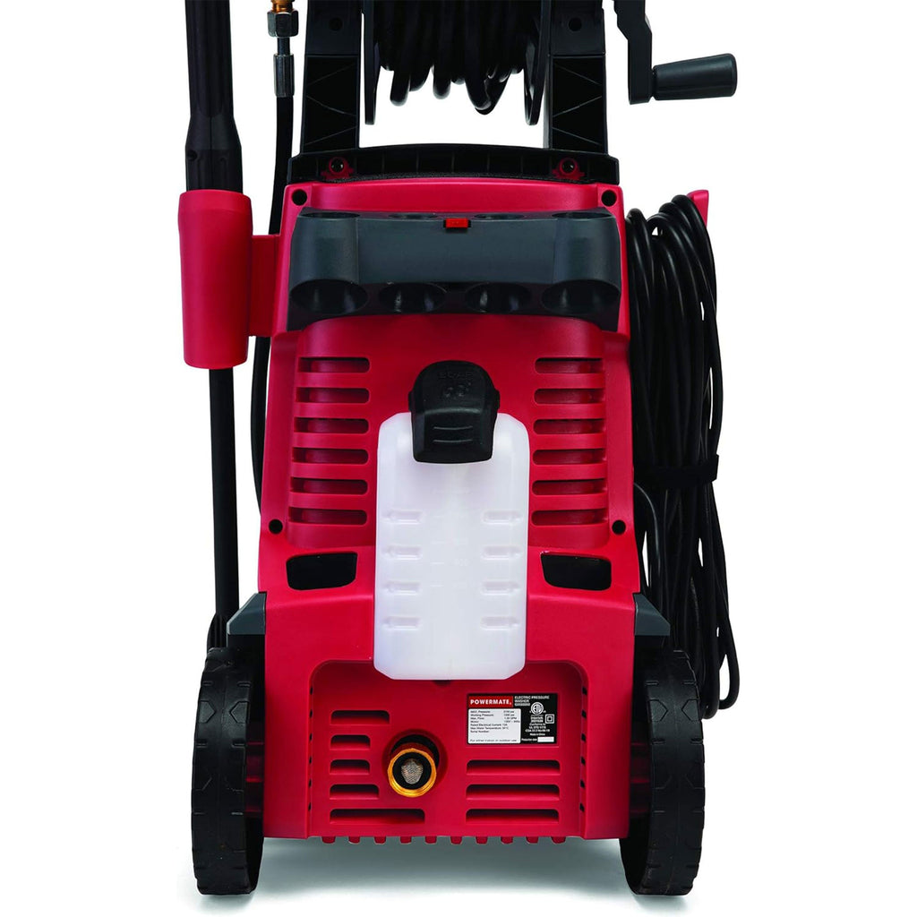 Powermate 2100 PSI Cold Water Electric Pressure Washer with Onboard Storage, Red-*Home&Garden | Lawn & Garden | Outdoor Power Equipment | Pressure Washers-Grease Monkey Garage