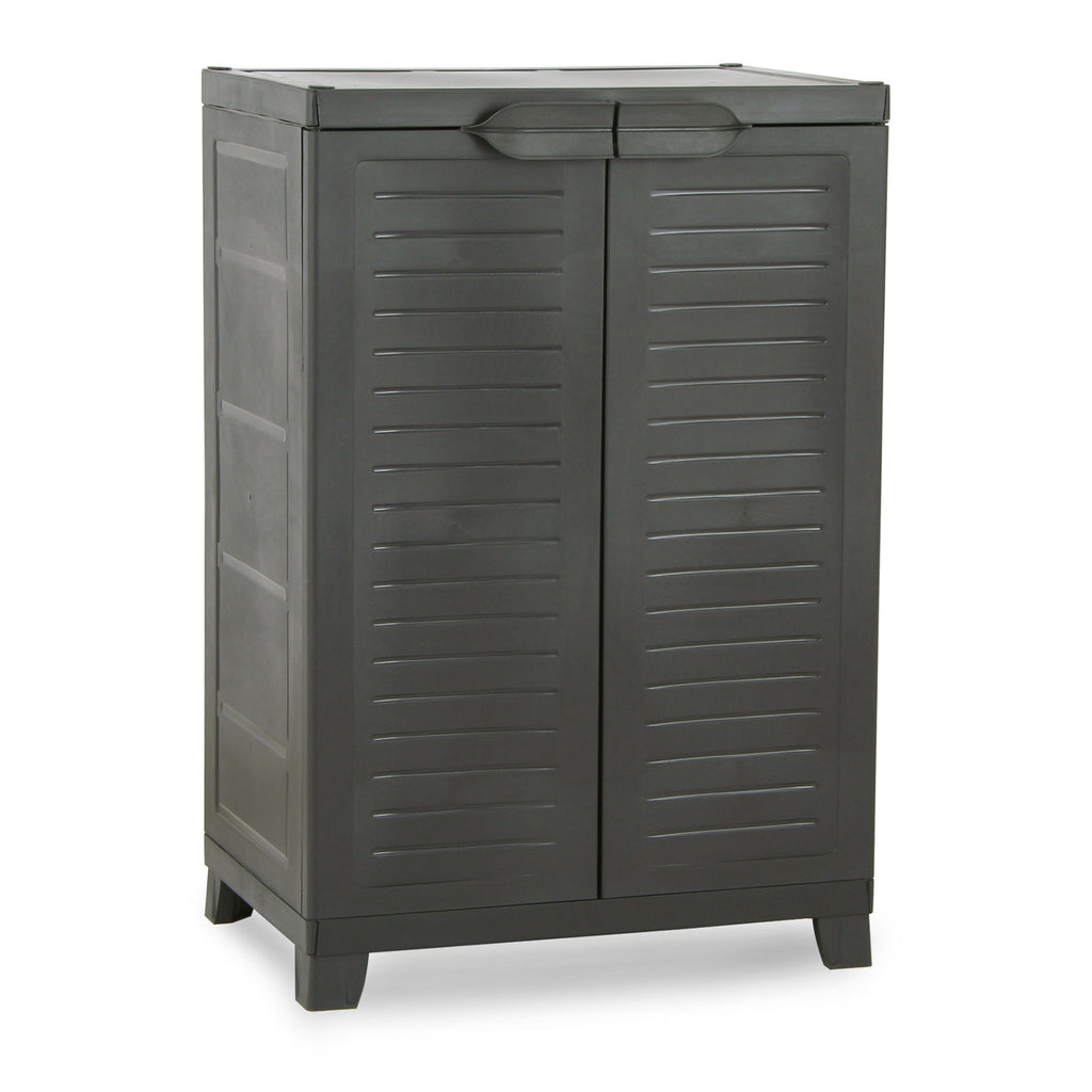 RAM Quality Products ELITE Adjustable 2 Shelf Storage Utility Cabinet, Dark Gray-Furniture | Cabinets & Storage | Storage Cabinets & Lockers-Grease Monkey Garage