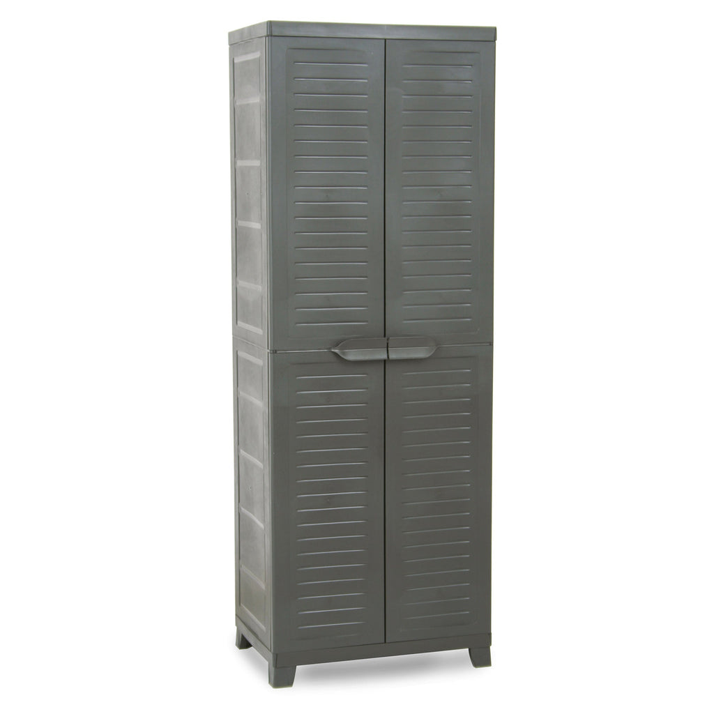 RAM Quality Products ELITE Adjustable 4 Shelf Storage Utility Cabinet, Dark Gray-Furniture | Cabinets & Storage | Storage Cabinets & Lockers-Grease Monkey Garage