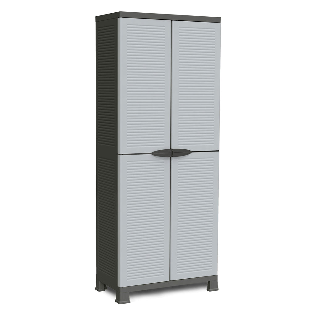 RAM Quality Products PRESTIGE 4 Shelf Adjustable Storage Utility Cabinet, Gray-Furniture | Cabinets & Storage | Storage Cabinets & Lockers-Grease Monkey Garage