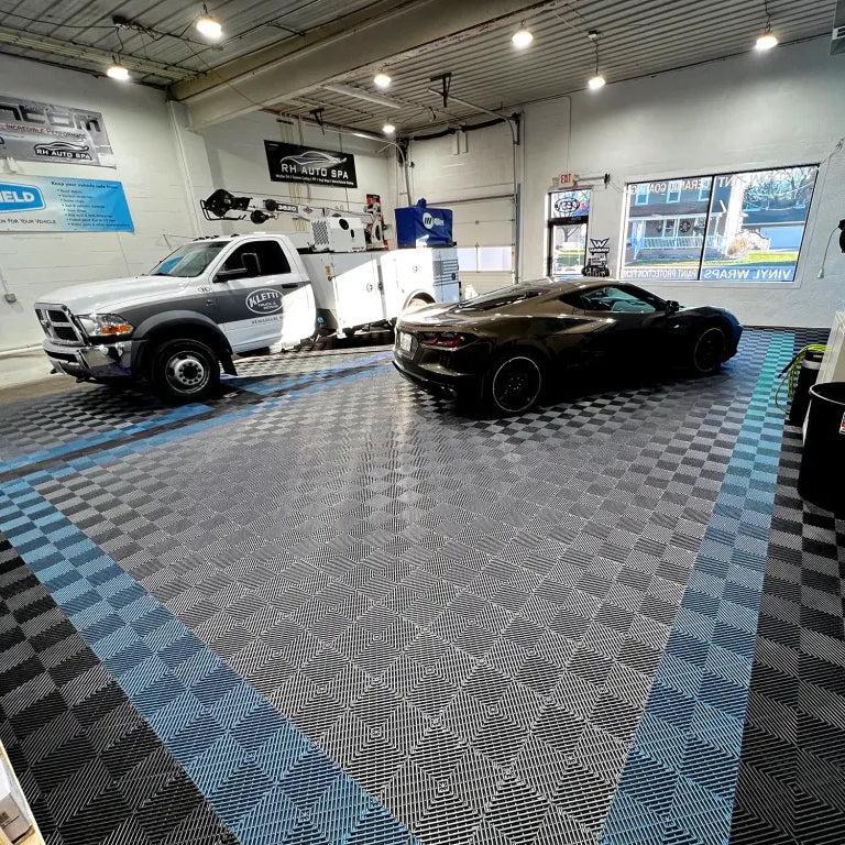 RaceDeck Free-Flow® XLC 18" x 18" Flooring Tiles-Garage Flooring-Grease Monkey Garage