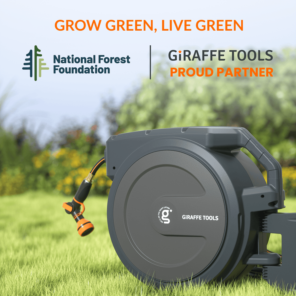 Retractable Garden Hose Reel-1/2in-130ft-Retractable Garden Hose Reel-Grease Monkey Garage